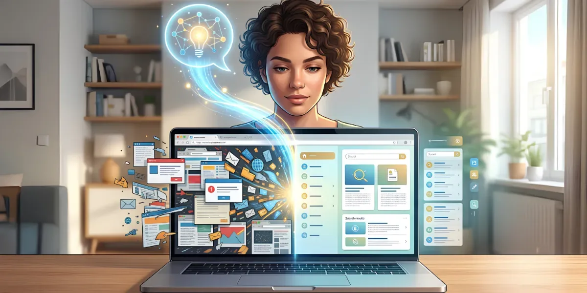 A person reviewing a website permission prompt on their laptop before choosing whether to allow or block it